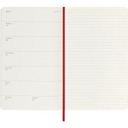 Kalender 18M WeekNote Soft Cover Large Red in de groep Papier & Blokken / Kalenders en agenda's / 18 maanden agenda's bij Voorcrea (137020)