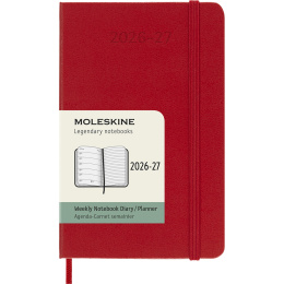 Kalender 18M WeekNote Hard Cover Pocket Red in de groep Papier & Blokken / Kalenders en agenda's / 18 maanden agenda's bij Voorcrea (137021)