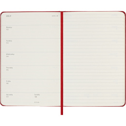 Kalender 18M WeekNote Hard Cover Pocket Red in de groep Papier & Blokken / Kalenders en agenda's / 18 maanden agenda's bij Voorcrea (137021)