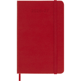Kalender 18M WeekNote Hard Cover Pocket Red in de groep Papier & Blokken / Kalenders en agenda's / 18 maanden agenda's bij Voorcrea (137021)
