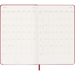 Kalender 18M WeekNote Hard Cover Large Red in de groep Papier & Blokken / Kalenders en agenda's / 18 maanden agenda's bij Voorcrea (137022)