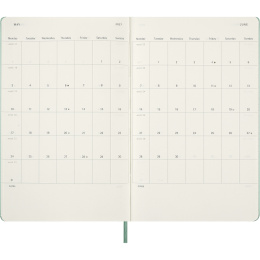 Kalender 18M WeekNote Hard Cover Large Sage Green in de groep Papier & Blokken / Kalenders en agenda's / 18 maanden agenda's bij Voorcrea (137024)