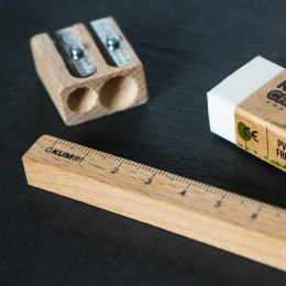 Houten liniaal 15 cm  in de groep Creëren & Hobby / Hobbytoebehoren / Linialen bij Voorcrea (137037)