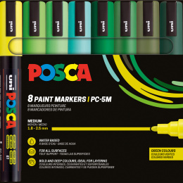 PC-5M Green Colours set van 8 in de groep Pennen / Kunstenaarspotloden en -stiften / Illustratiemarkers bij Voorcrea (137060)