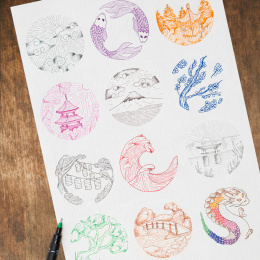 Pin Fine Line Colours 8-set in de groep Pennen / Kunstenaarspotloden en -stiften / Fineliners bij Voorcrea (137085)