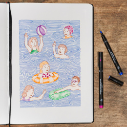 Pin Fine Line Colours 8-set in de groep Pennen / Kunstenaarspotloden en -stiften / Fineliners bij Voorcrea (137085)