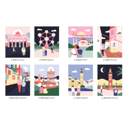 Mystery Coloring Around the World in de groep Creëren & Hobby / Boeken / Kleurboeken voor volwassenen bij Voorcrea (137179)