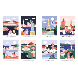 Mystery Coloring Around the World in de groep Creëren & Hobby / Boeken / Kleurboeken voor volwassenen bij Voorcrea (137179)