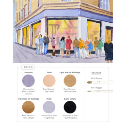 Watercolor Mixing Deck: Architecture in de groep Creëren & Hobby / Boeken / Instructieboeken bij Voorcrea (137193)