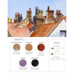 Watercolor Mixing Deck: Architecture in de groep Creëren & Hobby / Boeken / Instructieboeken bij Voorcrea (137193)