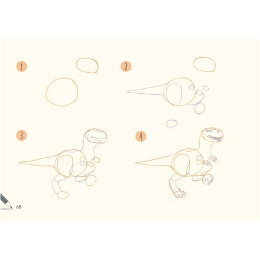 Draw 30: Dinosaurs in de groep Creëren & Hobby / Boeken / Instructieboeken bij Voorcrea (137212)