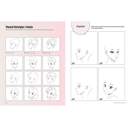 Draw Manga Faces, Heads and Hairstyles in de groep Creëren & Hobby / Boeken / Instructieboeken bij Voorcrea (137217)