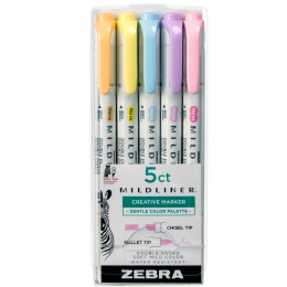 Mildliner 5-pack Gentle  in de groep Pennen / Kunstenaarspotloden en -stiften / Illustratiemarkers bij Voorcrea (137262)