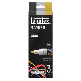 Marker Accent set van 3 in de groep Pennen / Kunstenaarspotloden en -stiften / Acrylmarkers bij Voorcrea (137368)