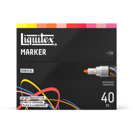 Marker Radical 40-set in de groep Pennen / Kunstenaarspotloden en -stiften / Acrylmarkers bij Voorcrea (137376)