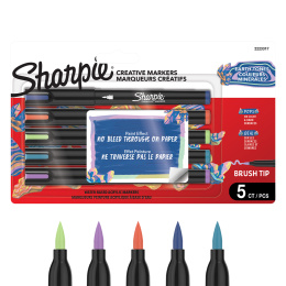 Creative Marker Brush Tip 5‑pack Earth Tones in de groep Pennen / Kunstenaarspotloden en -stiften / Acrylmarkers bij Voorcrea (137402)