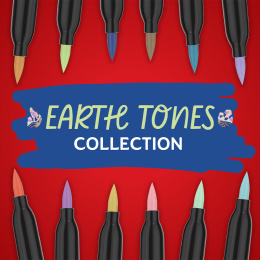Creative Marker Brush Tip 5‑pack Earth Tones in de groep Pennen / Kunstenaarspotloden en -stiften / Acrylmarkers bij Voorcrea (137402)