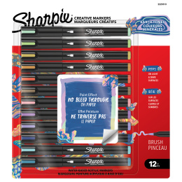 Creative Marker Brush Tip 12‑pack Earth Tones in de groep Pennen / Kunstenaarspotloden en -stiften / Acrylmarkers bij Voorcrea (137406)