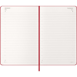 Kalender 12M Daily 2027 Hardcover Large Red in de groep Papier & Blokken / Kalenders en agenda's / 12 maanden agenda's bij Voorcrea (137426)