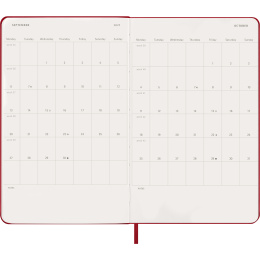 Kalender 12M Daily 2027 Hardcover Large Red in de groep Papier & Blokken / Kalenders en agenda's / 12 maanden agenda's bij Voorcrea (137426)