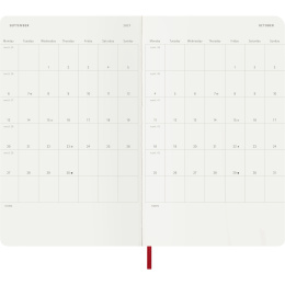 Kalender 12M Daily 2027 Softcover Large Red in de groep Papier & Blokken / Kalenders en agenda's / 12 maanden agenda's bij Voorcrea (137427)
