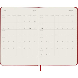 Kalender 12M Daily 2027 Hardcover Pocket Red in de groep Papier & Blokken / Kalenders en agenda's / 12 maanden agenda's bij Voorcrea (137435)