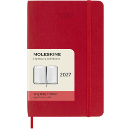 Kalender 12M Daily 2027 Softcover Pocket Red in de groep Papier & Blokken / Kalenders en agenda's / 12 maanden agenda's bij Voorcrea (137436)