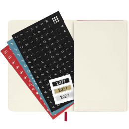 Kalender 12M Daily 2027 Softcover Pocket Red in de groep Papier & Blokken / Kalenders en agenda's / 12 maanden agenda's bij Voorcrea (137436)