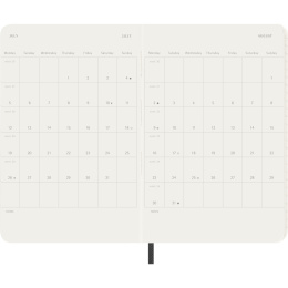 Kalender 12M Monthly 2027 Softcover Pocket Black in de groep Papier & Blokken / Kalenders en agenda's / 12 maanden agenda's bij Voorcrea (137440)