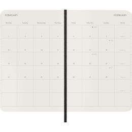 Kalender 12M Monthly 2027 Softcover XL Black in de groep Papier & Blokken / Kalenders en agenda's / 12 maanden agenda's bij Voorcrea (137441)