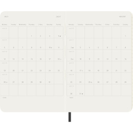 Kalender 12M Weekly Horizontal 2027 Softcover Pocket Black  in de groep Papier & Blokken / Kalenders en agenda's / 12 maanden agenda's bij Voorcrea (137449)