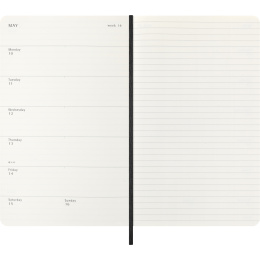 Kalender 12M Weekly Notebook 2027 Softcover Large Black  in de groep Papier & Blokken / Kalenders en agenda's / 12 maanden agenda's bij Voorcrea (137451)