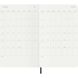 Kalender 12M Weekly Notebook 2027 Softcover Large Black  in de groep Papier & Blokken / Kalenders en agenda's / 12 maanden agenda's bij Voorcrea (137451)