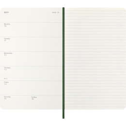 Kalender 12M Weekly Notebook 2027 Softcover Large Myrtle Green  in de groep Papier & Blokken / Kalenders en agenda's / 12 maanden agenda's bij Voorcrea (137453)