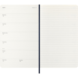 Kalender 12M Weekly Notebook 2027 Softcover Large Sapphire Blue  in de groep Papier & Blokken / Kalenders en agenda's / 12 maanden agenda's bij Voorcrea (137454)