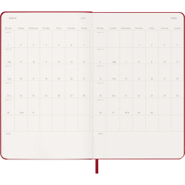 Kalender 12M Weekly Notebook 2027 Hardcover Large Red  in de groep Papier & Blokken / Kalenders en agenda's / 12 maanden agenda's bij Voorcrea (137455)