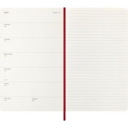 Kalender 12M Weekly Notebook 2027 Softcover Large Red  in de groep Papier & Blokken / Kalenders en agenda's / 12 maanden agenda's bij Voorcrea (137456)