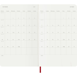 Kalender 12M Weekly Notebook 2027 Softcover Large Red  in de groep Papier & Blokken / Kalenders en agenda's / 12 maanden agenda's bij Voorcrea (137456)