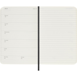 Kalender 12M Weekly Notebook 2027 Softcover Pocket Black  in de groep Papier & Blokken / Kalenders en agenda's / 12 maanden agenda's bij Voorcrea (137459)