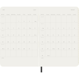 Kalender 12M Weekly Notebook 2027 Softcover Pocket Black  in de groep Papier & Blokken / Kalenders en agenda's / 12 maanden agenda's bij Voorcrea (137459)