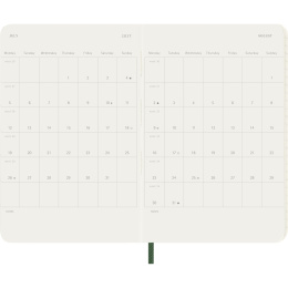 Kalender 12M Weekly Notebook 2027 Softcover Pocket Myrtle Green  in de groep Papier & Blokken / Kalenders en agenda's / 12 maanden agenda's bij Voorcrea (137461)