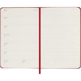 Kalender 12M Weekly Notebook 2027 Hardcover Pocket Red  in de groep Papier & Blokken / Kalenders en agenda's / 12 maanden agenda's bij Voorcrea (137463)