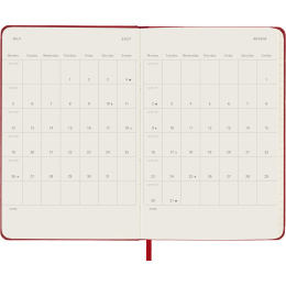 Kalender 12M Weekly Notebook 2027 Hardcover Pocket Red  in de groep Papier & Blokken / Kalenders en agenda's / 12 maanden agenda's bij Voorcrea (137463)
