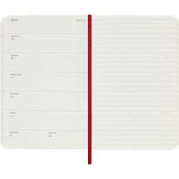 Kalender 12M Weekly Notebook 2027 Softcover Pocket Red  in de groep Papier & Blokken / Kalenders en agenda's / 12 maanden agenda's bij Voorcrea (137464)