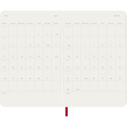 Kalender 12M Weekly Notebook 2027 Softcover Pocket Red  in de groep Papier & Blokken / Kalenders en agenda's / 12 maanden agenda's bij Voorcrea (137464)