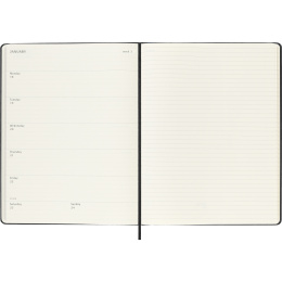 Kalender 12M Weekly Notebook 2027 Hardcover XL Black  in de groep Papier & Blokken / Kalenders en agenda's / 12 maanden agenda's bij Voorcrea (137466)