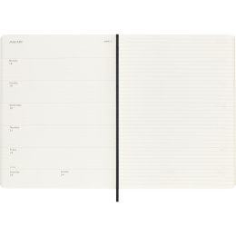 Kalender 12M Weekly Notebook 2027 Softcover XL Black  in de groep Papier & Blokken / Kalenders en agenda's / 12 maanden agenda's bij Voorcrea (137467)