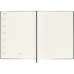 Kalender 12M Weekly Notebook 2027 Hardcover XL Sapphire Blue  in de groep Papier & Blokken / Kalenders en agenda's / 12 maanden agenda's bij Voorcrea (137468)