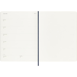 Kalender 12M Weekly Notebook 2027 Softcover XL Sapphire Blue  in de groep Papier & Blokken / Kalenders en agenda's / 12 maanden agenda's bij Voorcrea (137469)