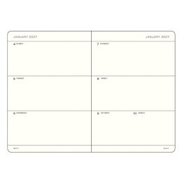 Kalender Weekly Planner 2027 A6 Black in de groep Papier & Blokken / Kalenders en agenda's / 12 maanden agenda's bij Voorcrea (137479)
